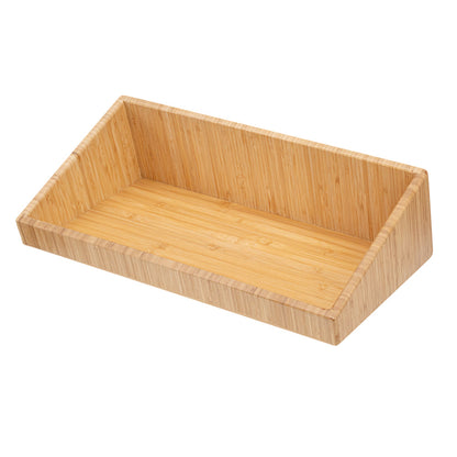 Eco Display Rectangle Natural Bamboo Display Bin - 20" x 12" x 7" - 1 count box