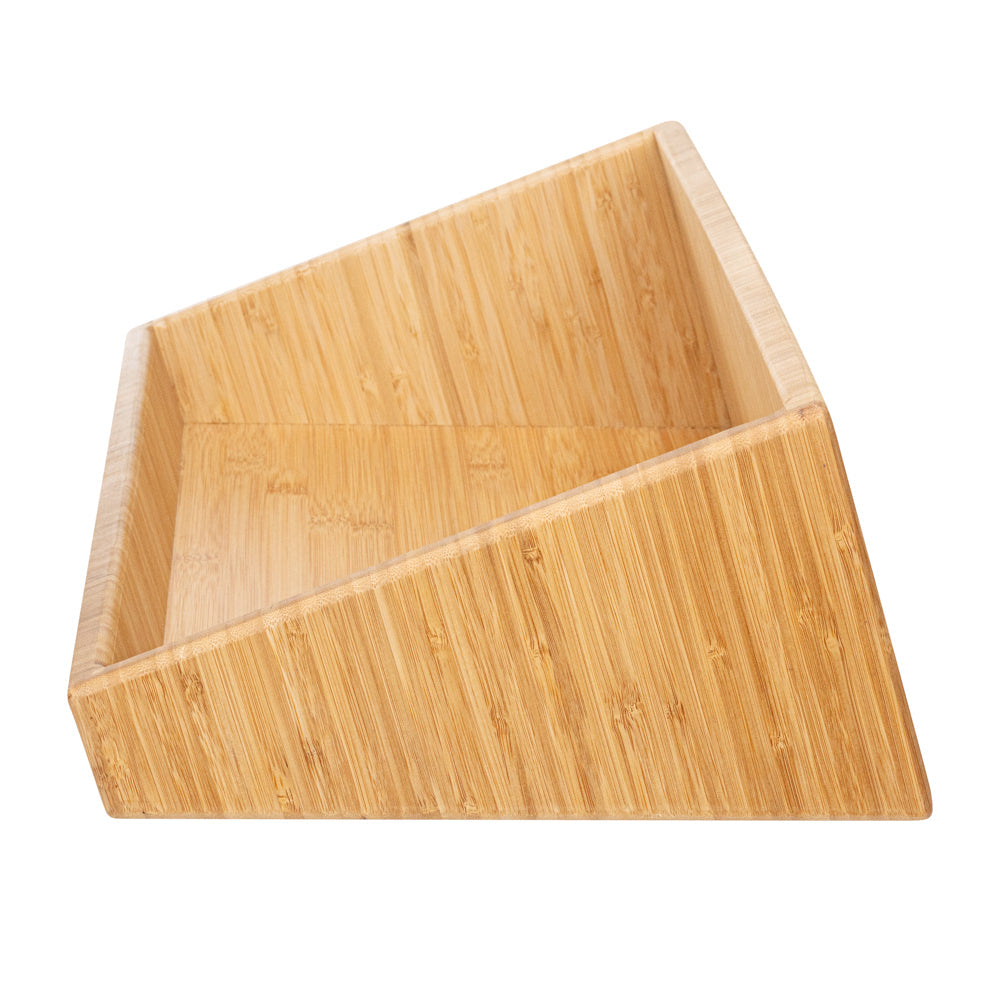 Eco Display Rectangle Natural Bamboo Display Bin - 20" x 12" x 7" - 1 count box