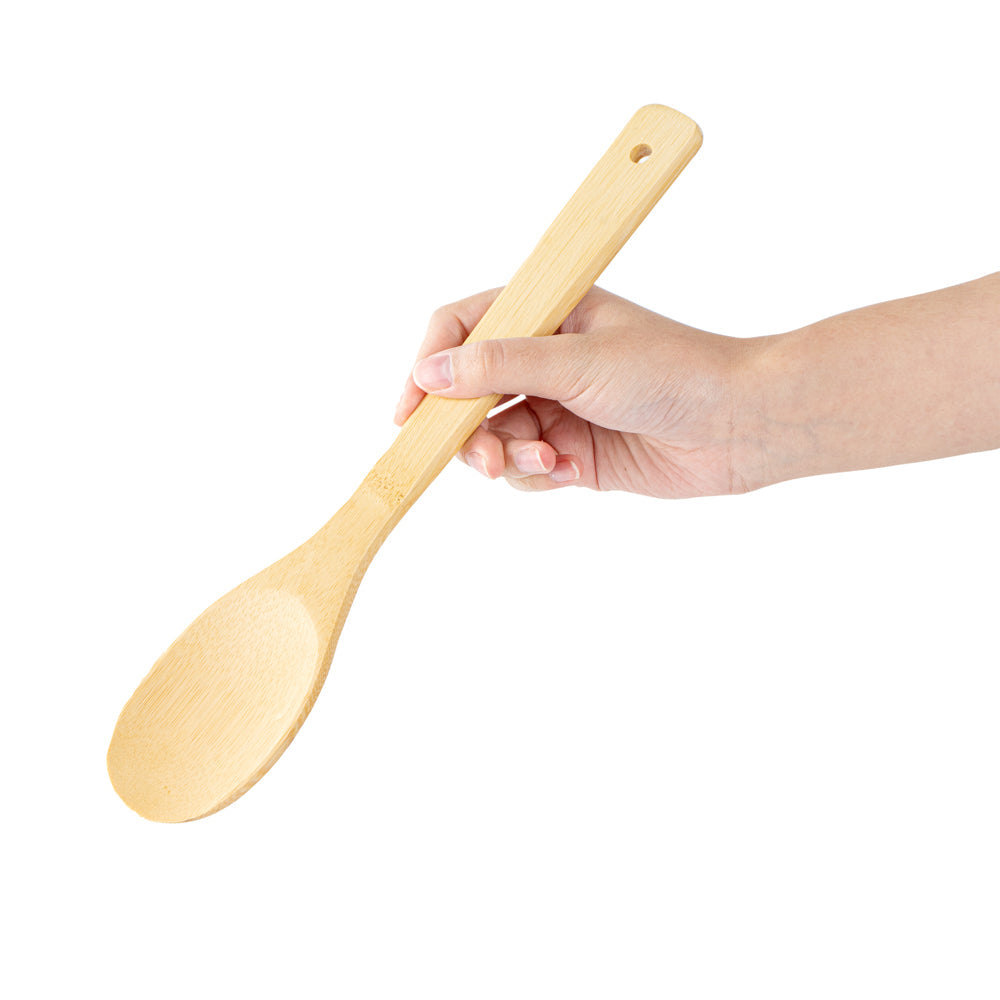 Bambuddha Natural Bamboo Serving Spoon - 12" x 1" - 1 count box