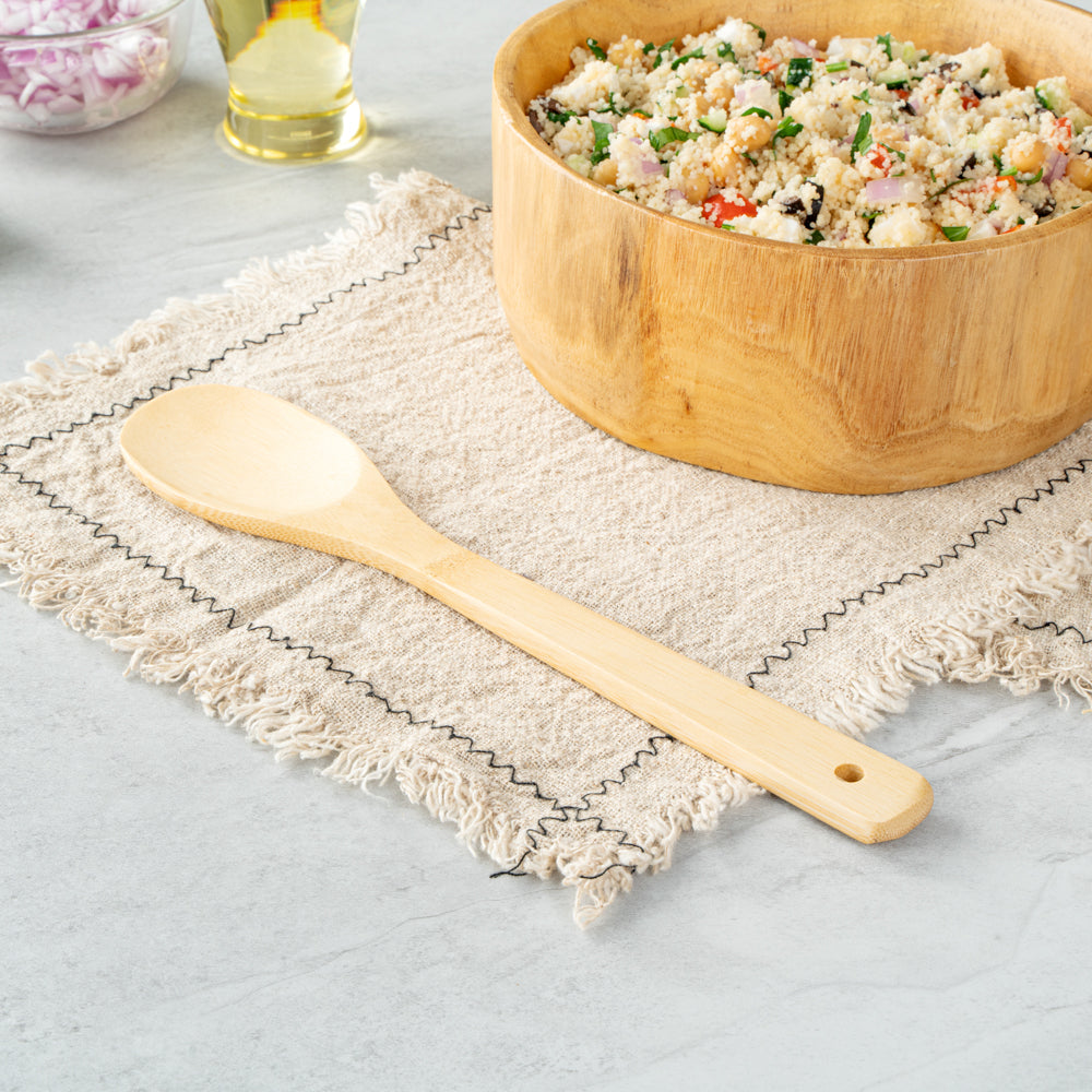 Bambuddha Natural Bamboo Serving Spoon - 12" x 1" - 1 count box
