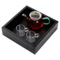 Nature Tek Square Black Bamboo Small Tray - 10" x 10" x 2 3/4" - 1 count box