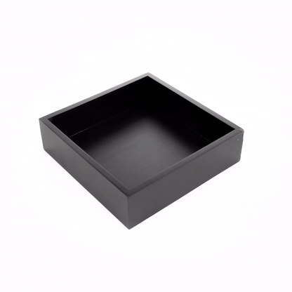 Nature Tek Square Black Bamboo Small Tray - 10" x 10" x 2 3/4" - 1 count box