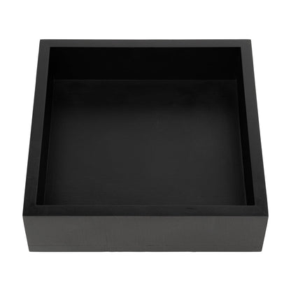 Nature Tek Square Black Bamboo Small Tray - 10" x 10" x 2 3/4" - 1 count box