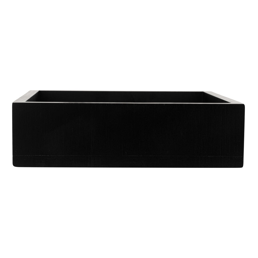 Nature Tek Square Black Bamboo Small Tray - 10" x 10" x 2 3/4" - 1 count box