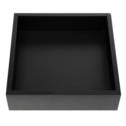 Nature Tek Square Black Bamboo Large Tray - 11 3/4" x 11 3/4" x 3 1/4" - 1 count box