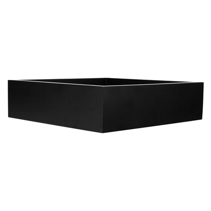 Nature Tek Square Black Bamboo Large Tray - 11 3/4" x 11 3/4" x 3 1/4" - 1 count box