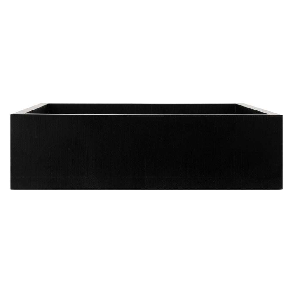 Nature Tek Square Black Bamboo Large Tray - 11 3/4" x 11 3/4" x 3 1/4" - 1 count box