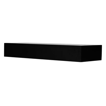Cater Tek Rectangle Black Bamboo Short Riser - 20 1/2" x 7" x 3 1/4" - 1 count box
