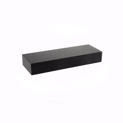 Cater Tek Rectangle Black Bamboo Short Riser - 20 1/2" x 7" x 3 1/4" - 1 count box