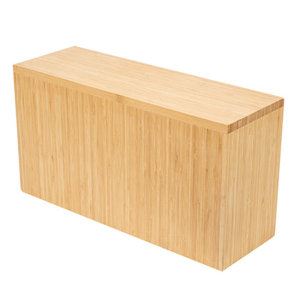 Cater Tek Rectangle Natural Bamboo Tall Riser - 20 1/2" x 7" x 11" - 1 count box