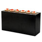 Cater Tek Rectangle Black Bamboo Tall Riser - 20 1/2" x 7" x 11" - 1 count box