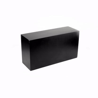 Cater Tek Rectangle Black Bamboo Tall Riser - 20 1/2" x 7" x 11" - 1 count box