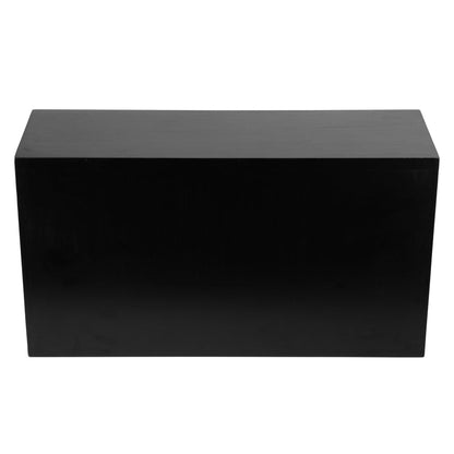 Cater Tek Rectangle Black Bamboo Tall Riser - 20 1/2" x 7" x 11" - 1 count box