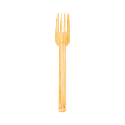Bambuddha Natural Bamboo Disposable Fork - 6 3/4" x 1 1/4" x 3/4" - 500 count box