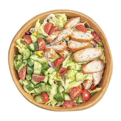 Nature Tek 64 oz Round Natural Wood Serving Bowl - 9 1/4" x 8 1/4" x 3 1/2" - 1 count box