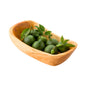 Nature Tek 37 oz Oval Natural Wood Serving Bowl - 11 1/4" x 6 1/4" x 3 1/2" - 1 count box