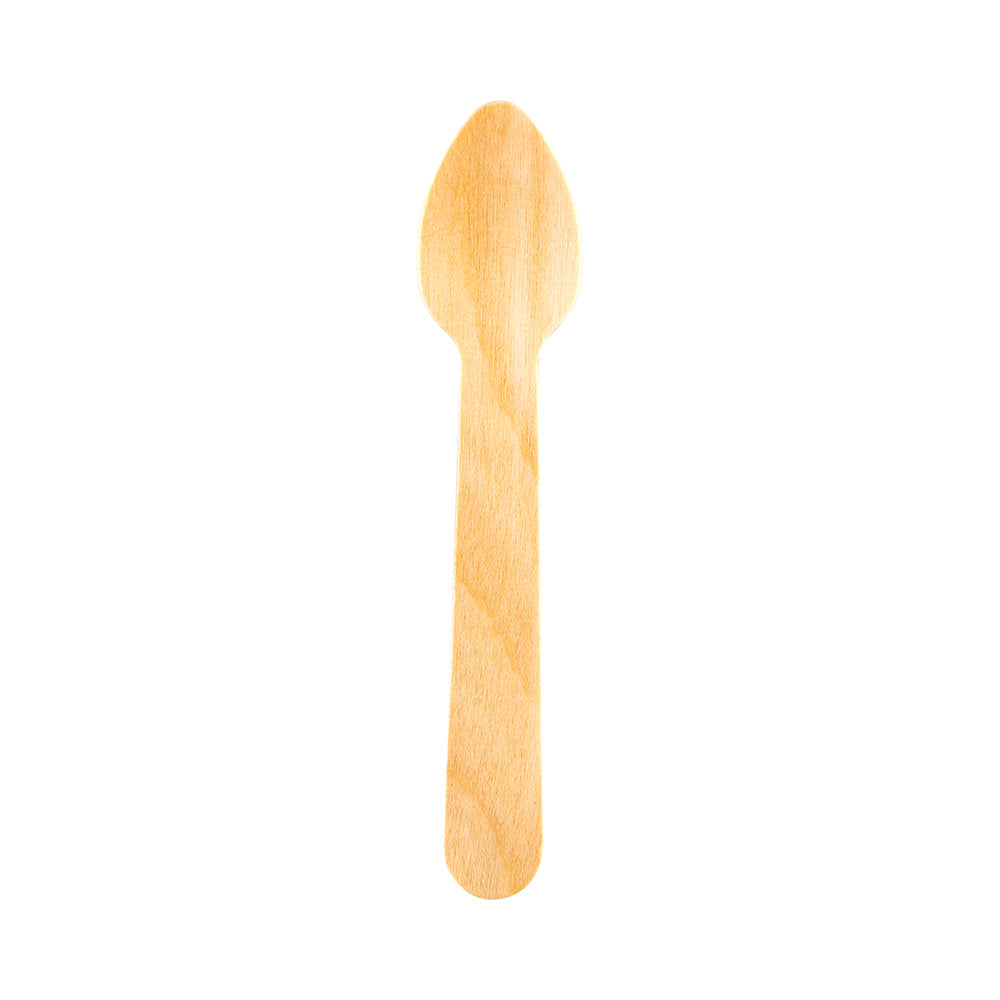 Eco Luxe Natural Wood Tasting Spoon - 3 3/4" - 100 count box