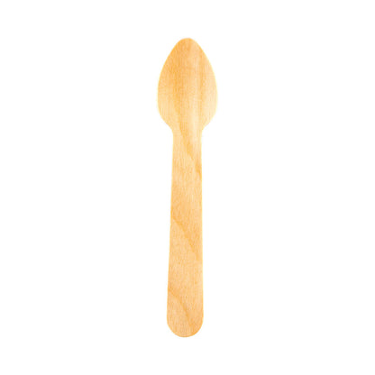 Eco Luxe Natural Wood Tasting Spoon - 3 3/4" - 100 count box