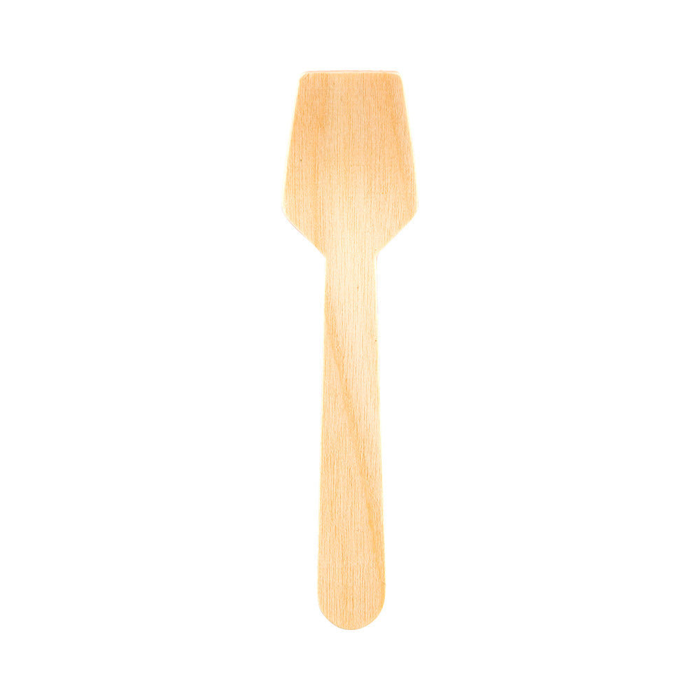 Eco Luxe Square Natural Wood Tasting Spoon - 3 3/4" - 100 count box