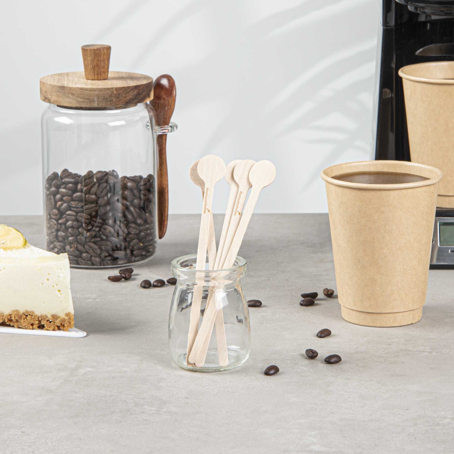Restpresso Natural Wood Coffee Stirrer - 6" - 1000 count box