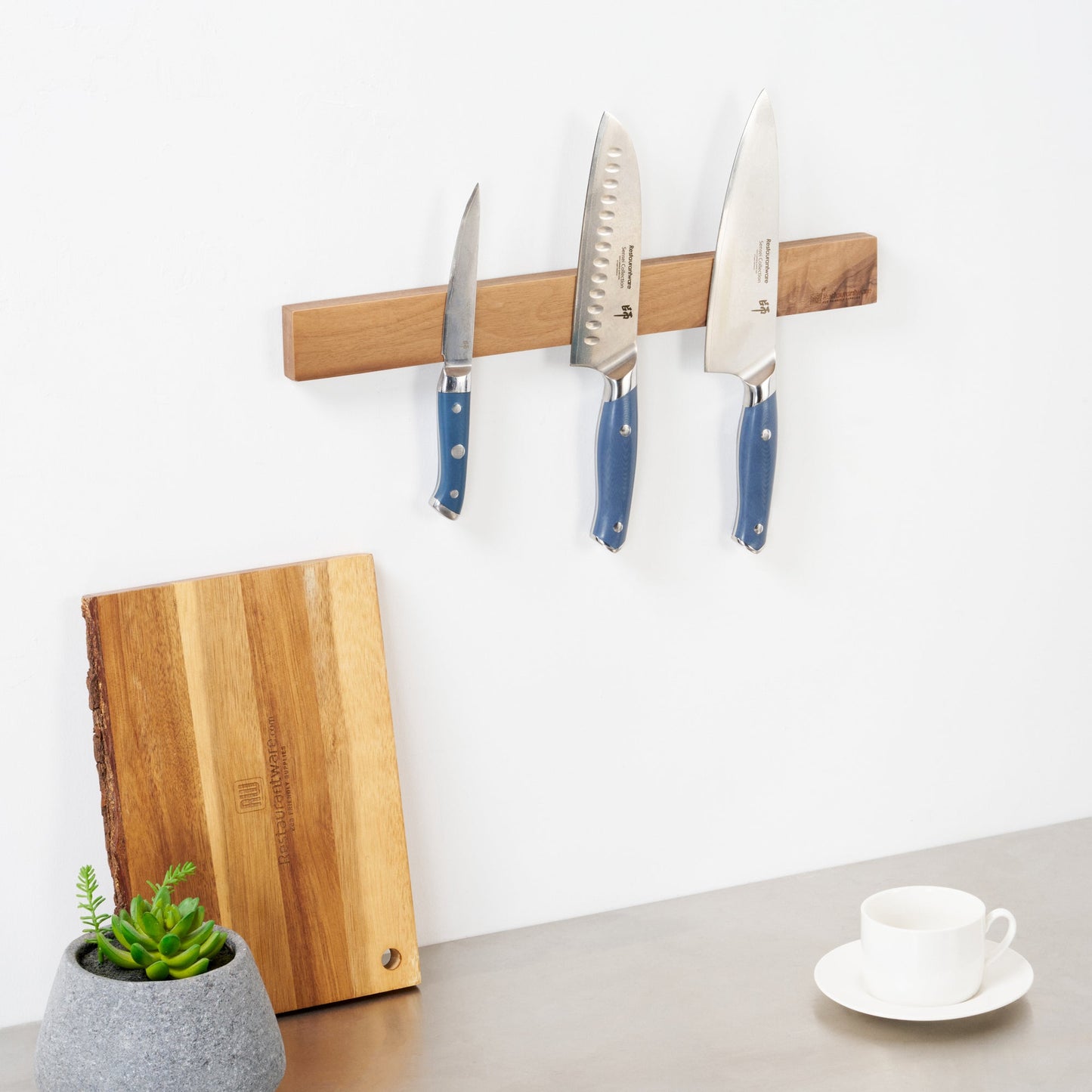 Nature Tek Sensei Rectangle Natural Wood Knife Holder - Magnetic - 18" - 1 count box