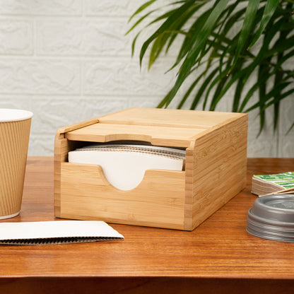 Restpresso Natural Bamboo Coffee Cup Sleeve Holder - 9 1/2'' x 6'' x 3.75'' - 1 count box