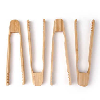 Bambuddha Natural Bamboo Ridged Tong - 7" - 10 count box