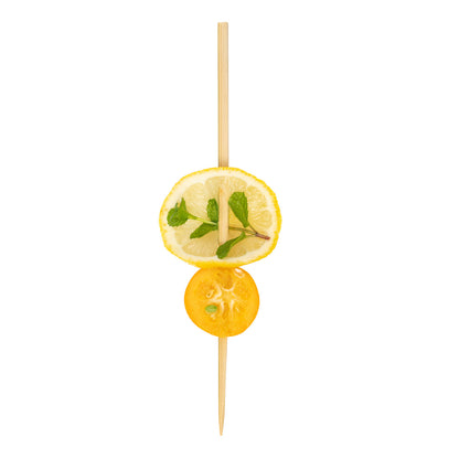 Pixy Natural Bamboo Pointed Square Skewer - 6 1/2" - 1000 count box