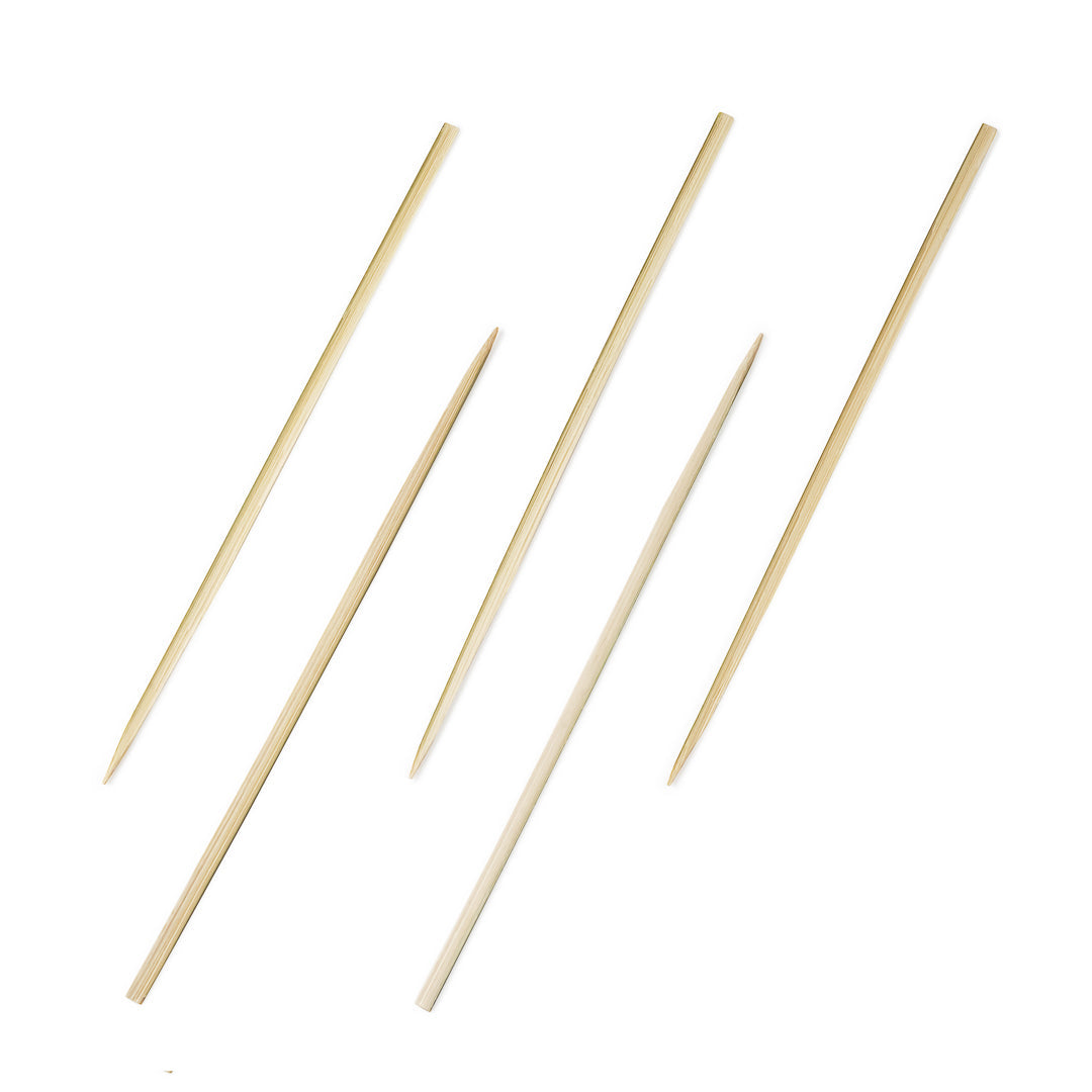 Pixy Natural Bamboo Pointed Square Skewer - 6 1/2" - 1000 count box