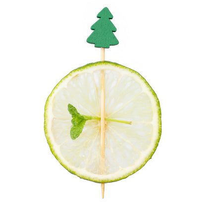 Pixy Green Bamboo Christmas Tree Pick - 3 1/2" - 1000 count box