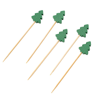 Pixy Green Bamboo Christmas Tree Pick - 3 1/2" - 1000 count box
