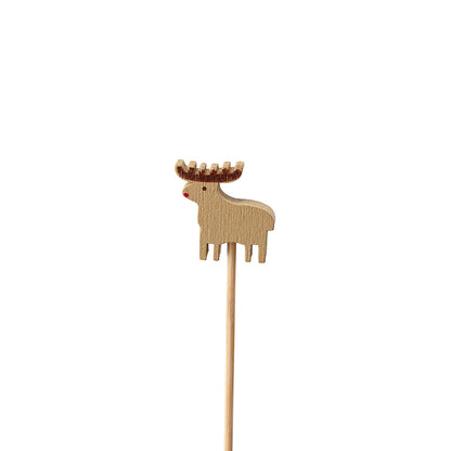 Pixy Natural Bamboo Rudolph Pick - 3 1/2" - 100 count box
