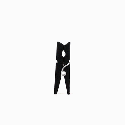 Bambuddha Black Bamboo Mini Clothespin - 1 1/4" x 1/4" x 1/4" - 50 count box