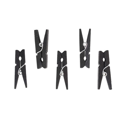 Bambuddha Black Bamboo Mini Clothespin - 1 1/4" x 1/4" x 1/4" - 50 count box