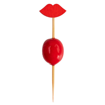 Pixy Red Bamboo Sexy Lips Pick - 2 3/4" - 100 count box