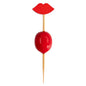 Pixy Red Bamboo Sexy Lips Pick - 2 3/4" - 100 count box