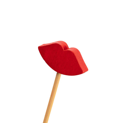Pixy Red Bamboo Sexy Lips Pick - 2 3/4" - 100 count box