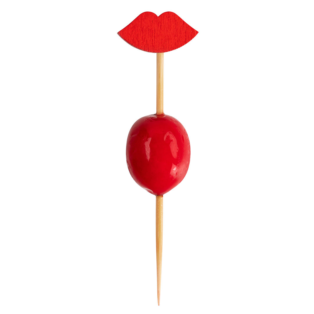 Pixy Red Bamboo Sexy Lips Pick - 2 3/4" - 1000 count box