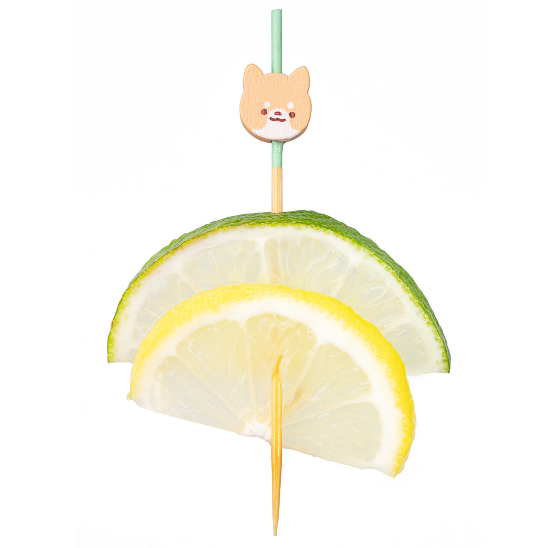 Pixy Orange Bamboo Cat Pick - 3 1/2" - 100 count box