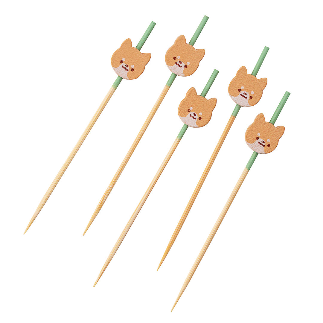 Pixy Orange Bamboo Cat Pick - 3 1/2" - 1000 count box