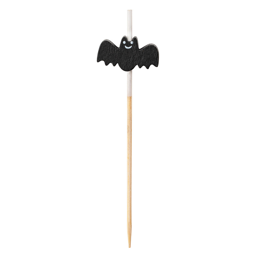 Pixy Black Bamboo Happy Bat Pick - 3 1/2" - 100 count box