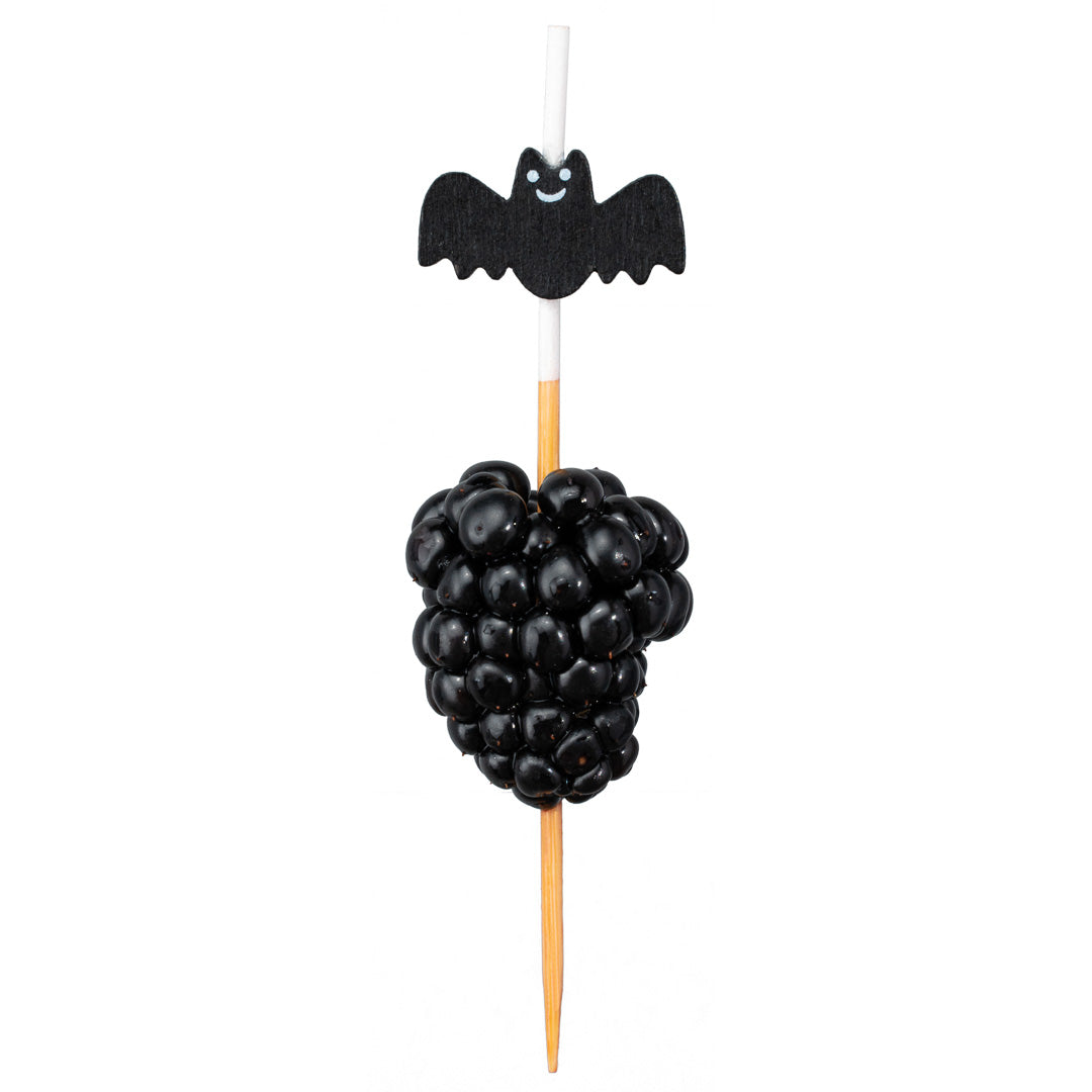 Pixy Black Bamboo Happy Bat Pick - 3 1/2" - 100 count box