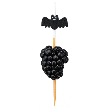 Pixy Black Bamboo Happy Bat Pick - 3 1/2" - 100 count box