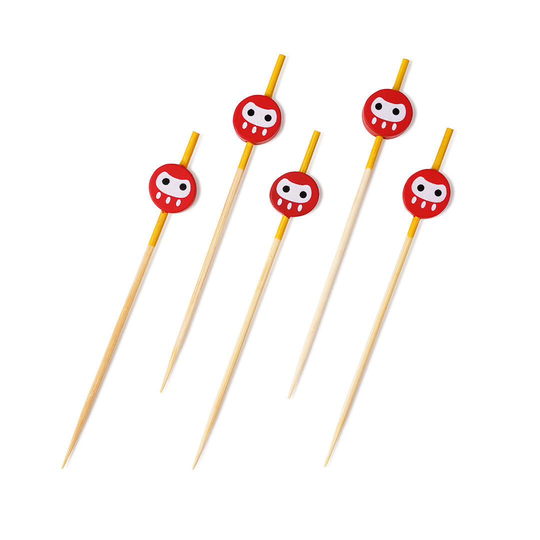 Pixy Pink Bamboo Ninja Pick - 3 1/2" - 1000 count box