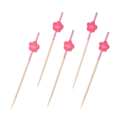 Pixy Pink Bamboo Flower Pick - 3 1/2" - 100 count box