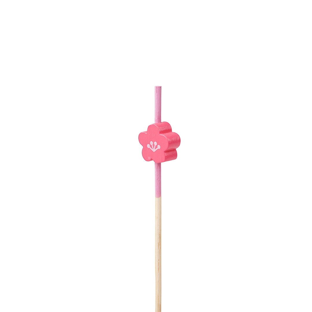 Pixy Pink Bamboo Flower Pick - 3 1/2" - 100 count box