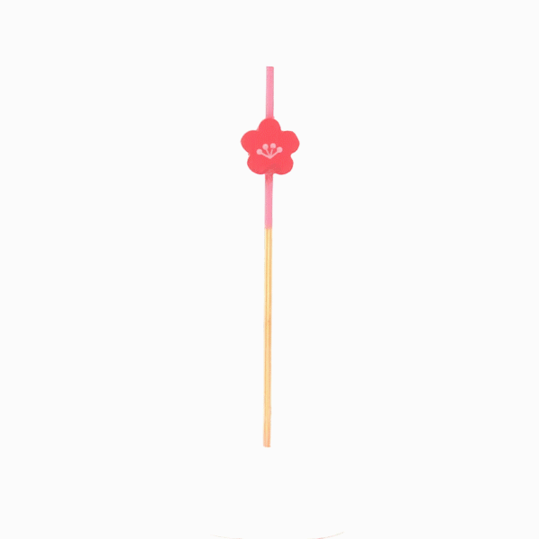 Pixy Pink Bamboo Flower Pick - 3 1/2" - 1000 count box