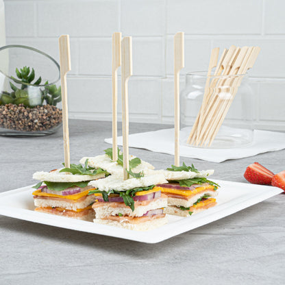 Pixy Natural Shaved Bamboo Paddle Skewer - 6" - 100 count box