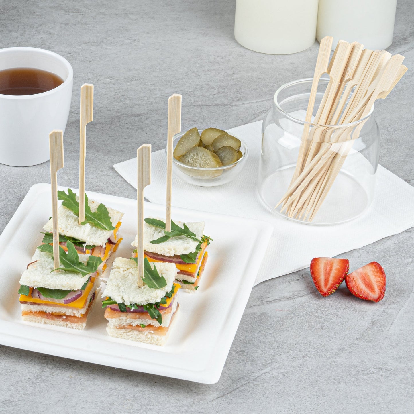 Pixy Natural Shaved Bamboo Paddle Skewer - 6" - 1000 count box