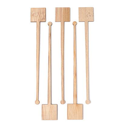 Restpresso Natural Bamboo Coffee Stirrer - Square Top - 7" - 100 count box
